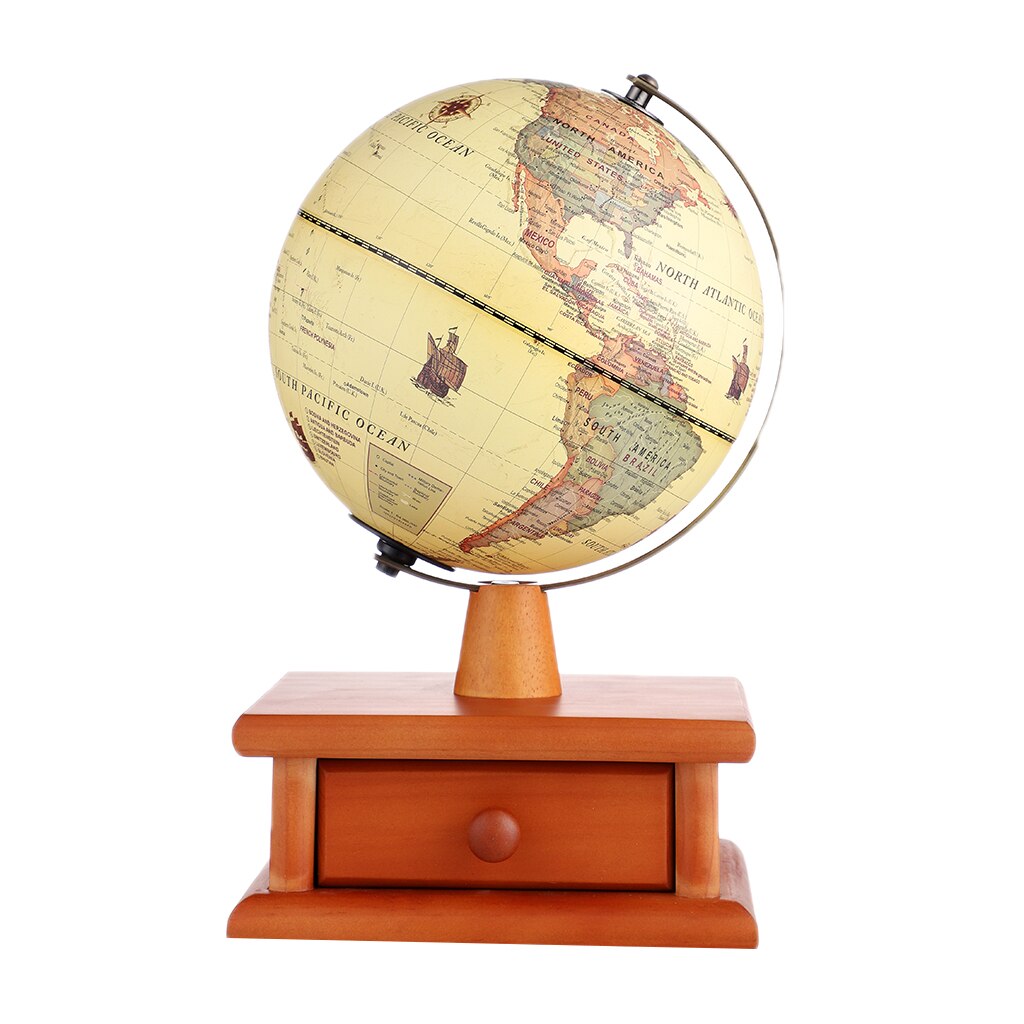 20cm World Earth Globe Map Geography LED Illuminated for Desktop Decoration Home Office School Students