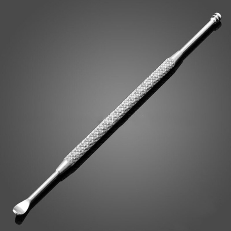 1Pc Double-Ended Rvs Spiraal Oor Pick Lepel Oor Wax Verwijderen Cleaner Ear Care Beauty Tool Draagbare 2 Kleuren: Silver