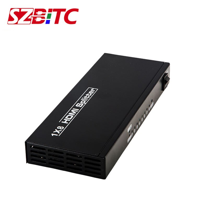 SZBITC – répartiteur vidéo HDMI à 8 ports, 1x8, amplificateur, répéteur, 3D, 1080p, 1 entrée vers 8 sorties, 1x8, convertisseur HDTV, 4K2k