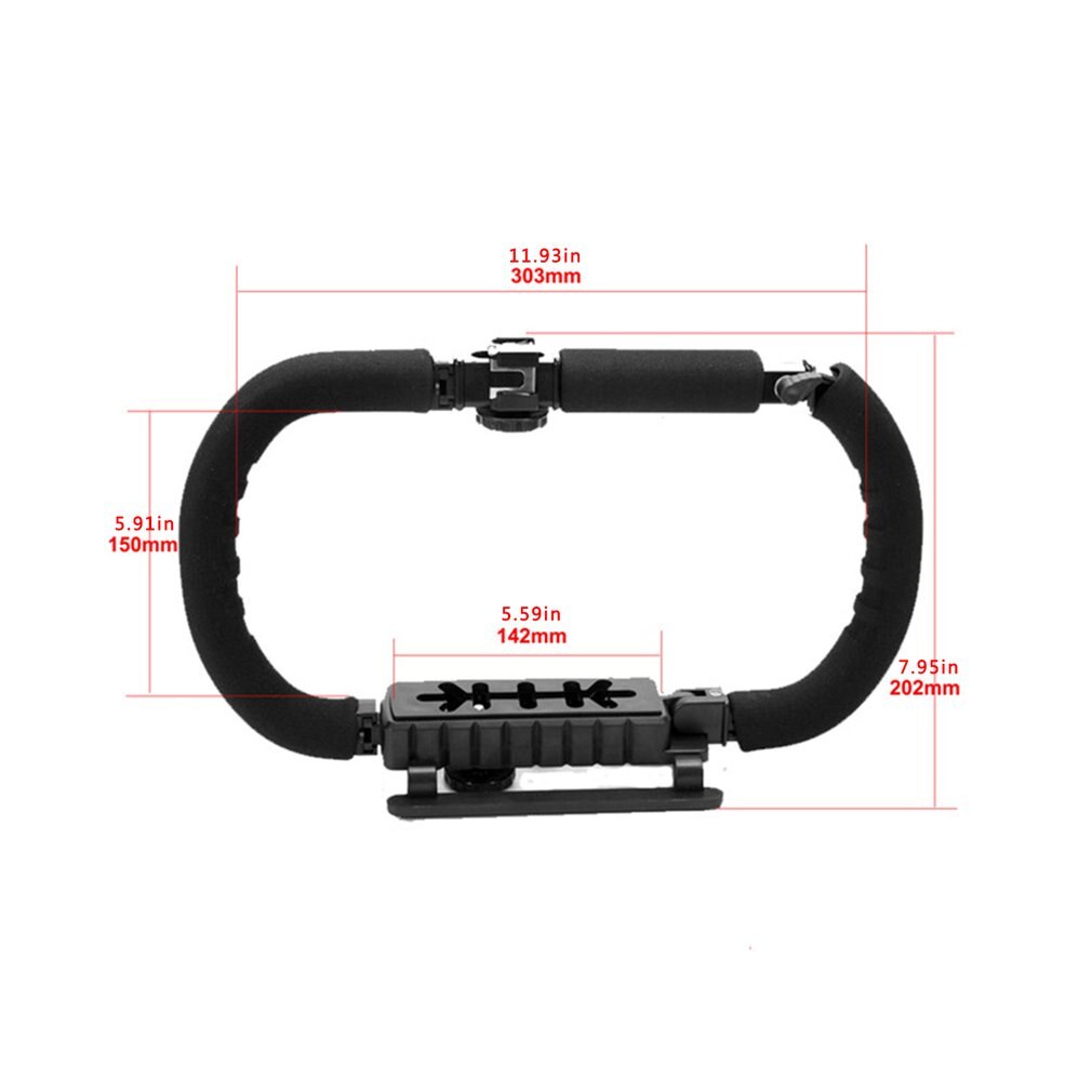 U-shaped Folding Dv Stand Camera Single Lens Reflex Camera Slide Following Hand Held Stabilizer Abs Bracket