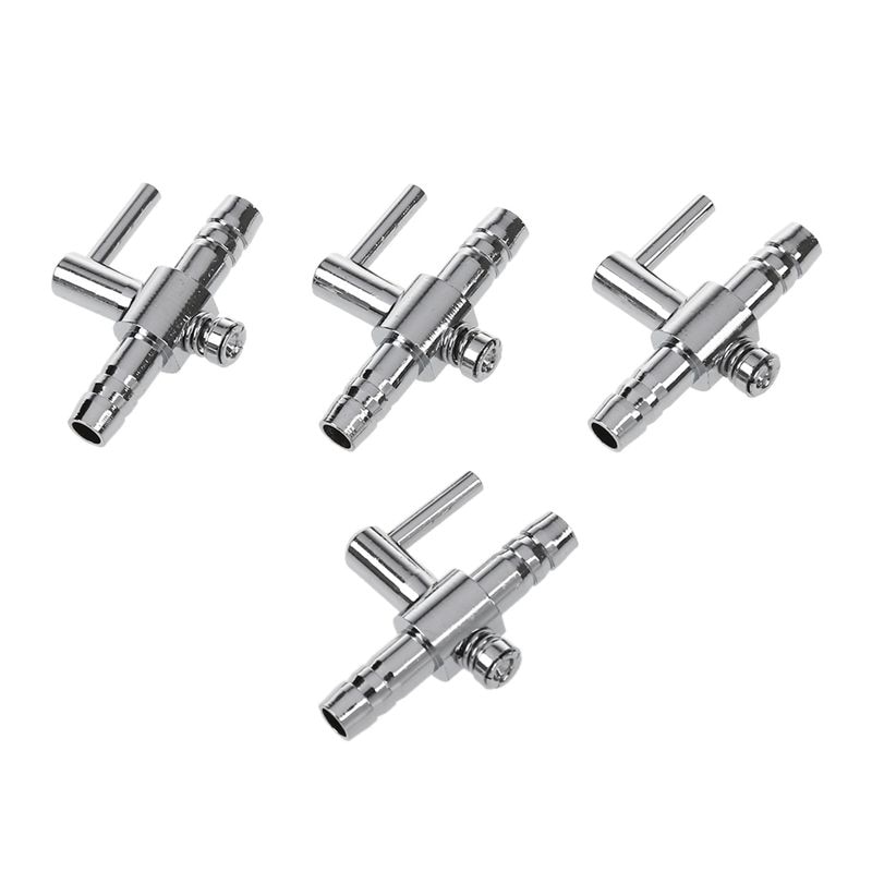 Aquarium Fish Tank Air Flow Control Lever Pump Single Way Valve, 4 Piece: Default Title