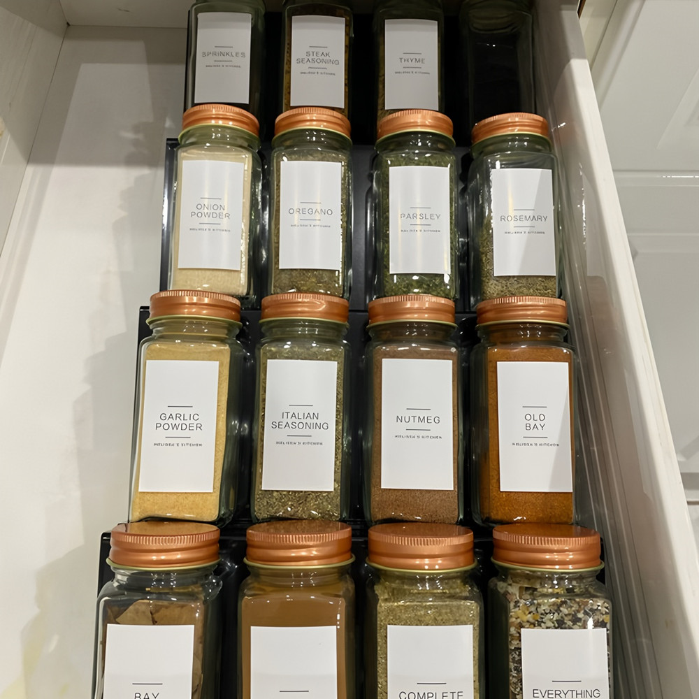 Spice Jar Labels, Modern Collection, Water and Oil Resistant Stickers, Kitchen Organization Stickers, by The Dweling Comp