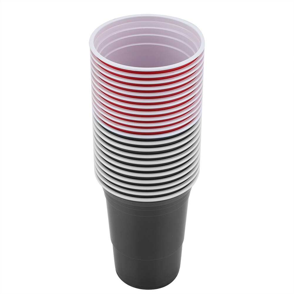 450ml Beer Pong Set Beer Pong Drinking Game Set Beer Pong Cups 11 Red Cups+11 Blue/Black Cups+4 Balls​​ For Outdoor Parties Game