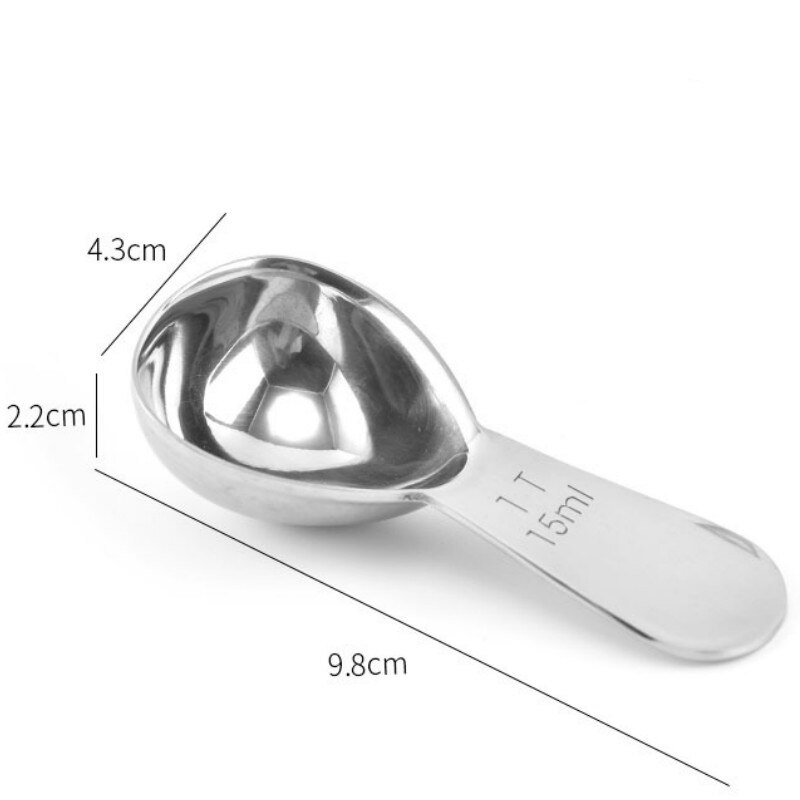 Endurance Stainless Steel Coffee Scoops & Measuring Spoons Exact Ergonomic Tablespoon 304 stainless steel spoon kitchen tools: 15ML