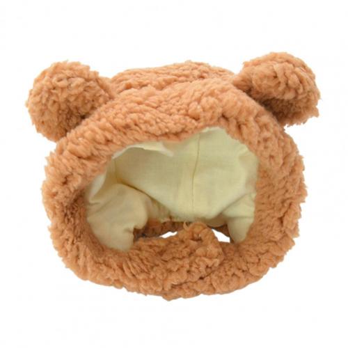 Nydelig valpekue myk behagelig hundelue pustende moteriktig søt kjæledyr valp lue hundlue kattelue hodeplagg kjæledyrkostyme: Brun / S