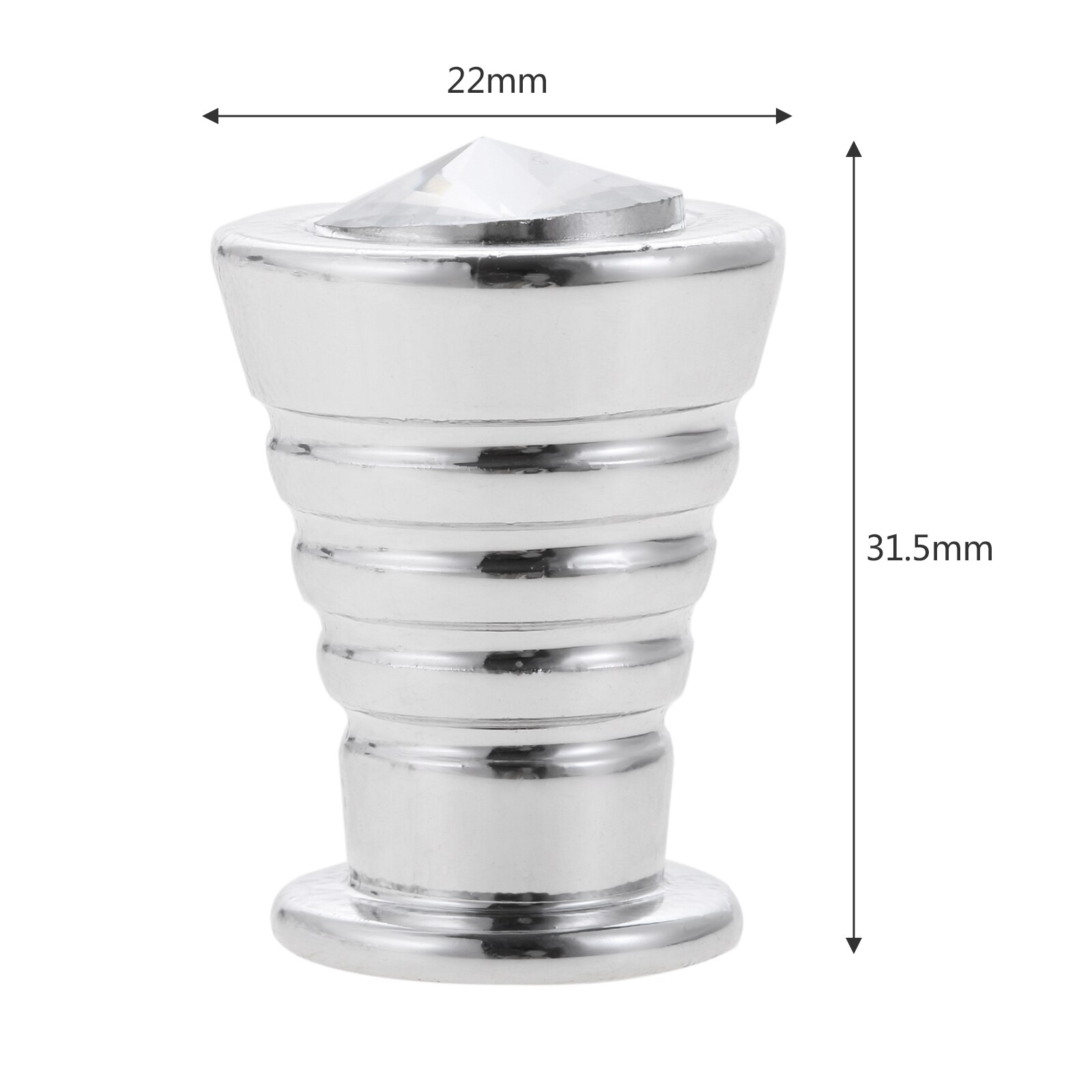 1Pc Clear Diamond Vorm Knop Enkele Poort Pull W/Schroef Plastic Crystal Gem/Bal Vorm Handvat Meubels lade Kast Kledingkast: 3