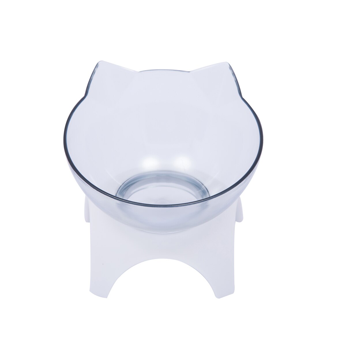 Brand Cat Non-Slip Double Food Bowl with 15° Slant Support Cute Cat-Shaped Bowl with Cervical Protection: C