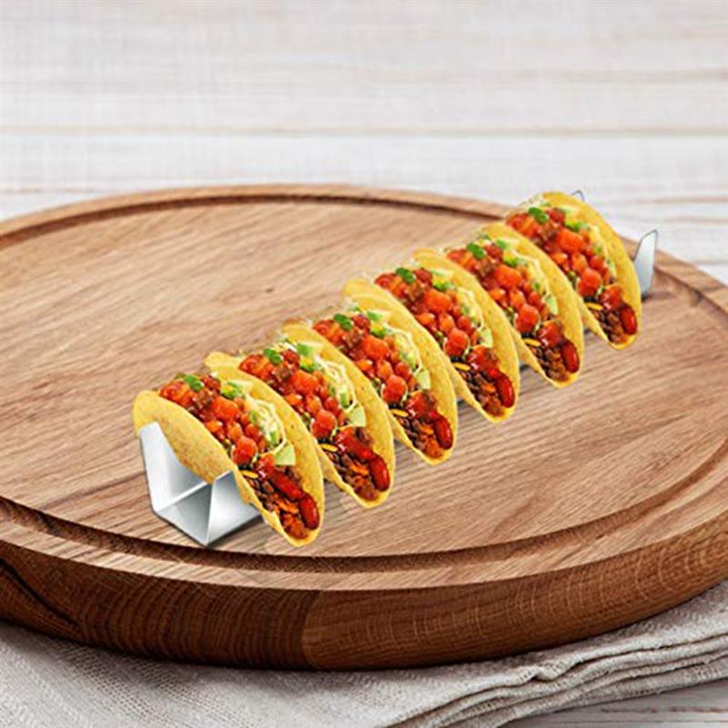 Soporte para tacos de acero inoxidable, soporte y práctico para horno, lavavajillas, restaurante, accesorios de cocina, herramientas