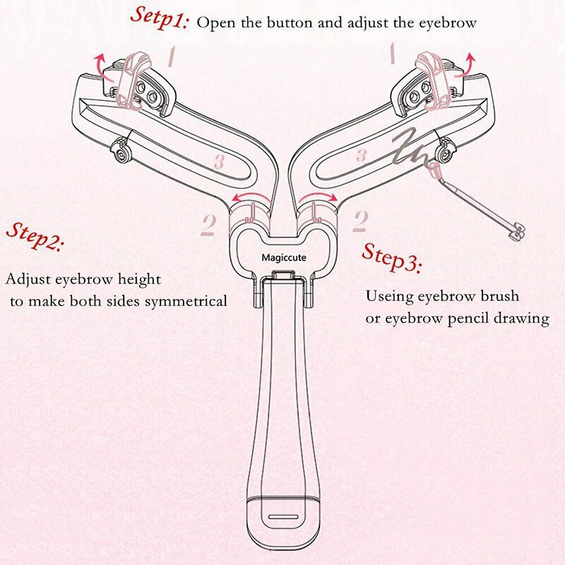 Adjustable Eyebrow Shapes Stencil Makeup Model Template Tool SCI88