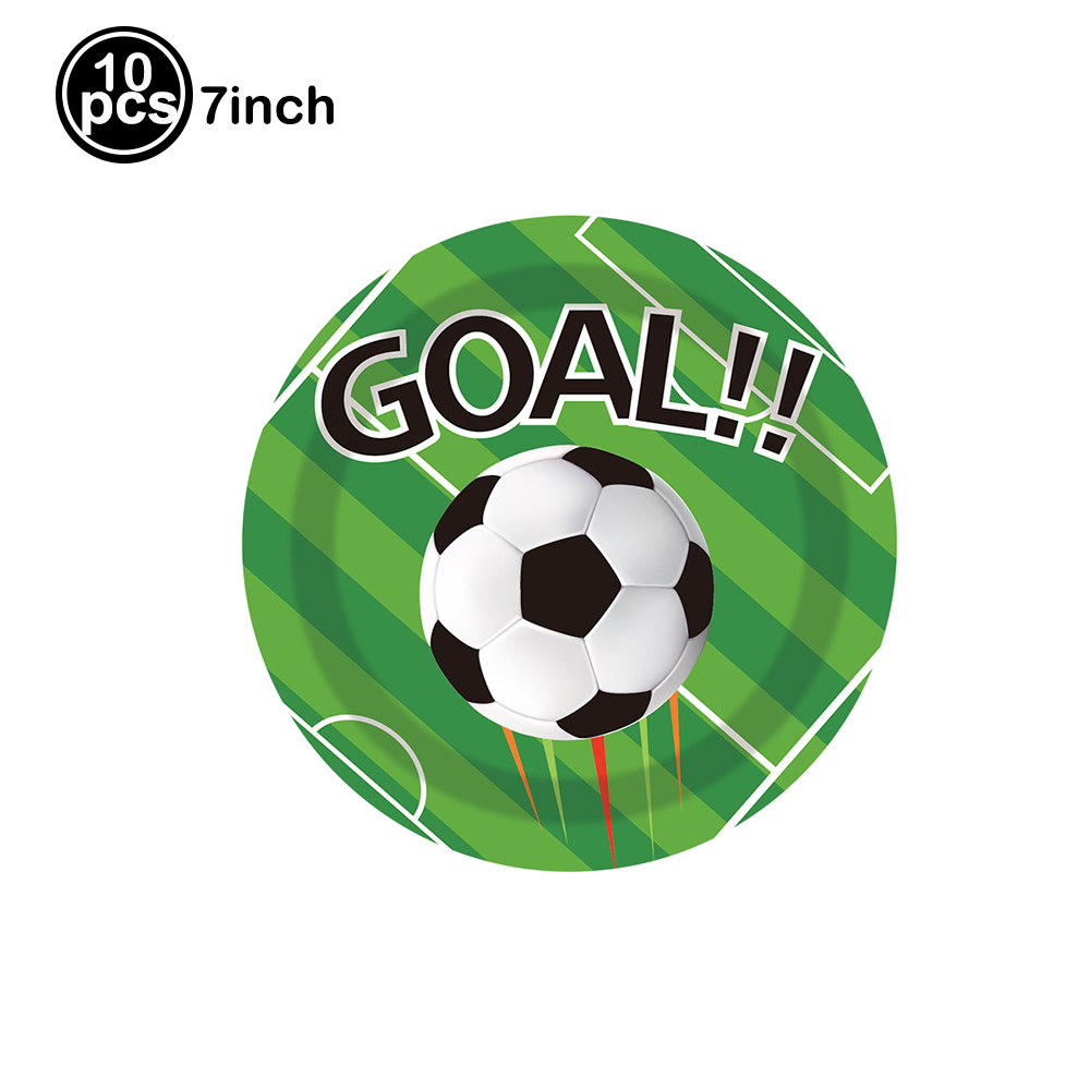 Soccer Party Disposable Tableware Paper Plates Cups Napkins Tablecloth Soccer Birthday Party Decoration