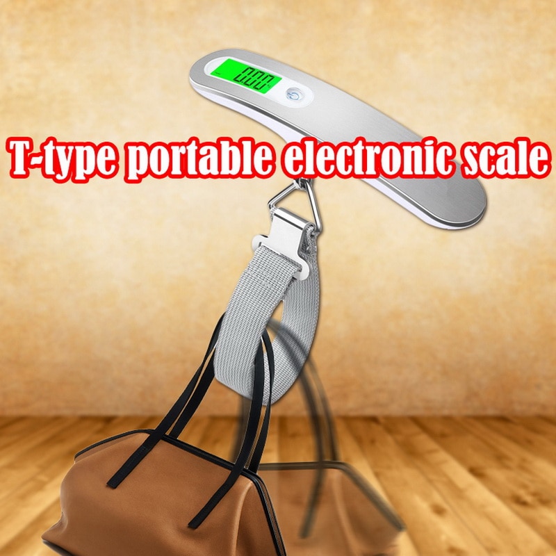 Báscula de cinturón de mano, báscula colgante Digital LCD de 50kg/10g para maleta de viaje, báscula para colgar equipaje, báscula de peso electrónica