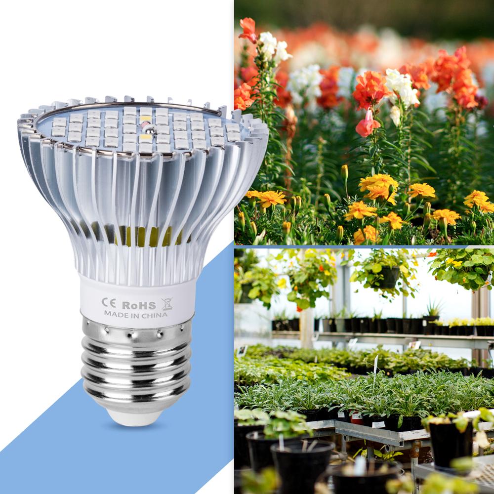 Led vokse lys fuldspektrum lampe  e27 blomsterfrø voksende lys  e14 led phyto lampe 18w 28w 30w 80w 50w led plante indendørs belysning