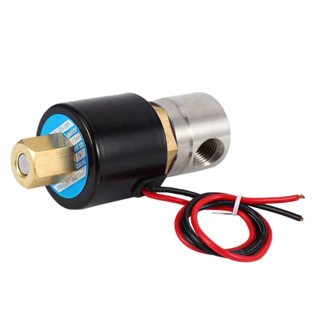 1PC 1/4" DN08 BSP AC220V DC12V DC24V Stainless Steel 304 Normally Open Electric Solenoid Valve N/O