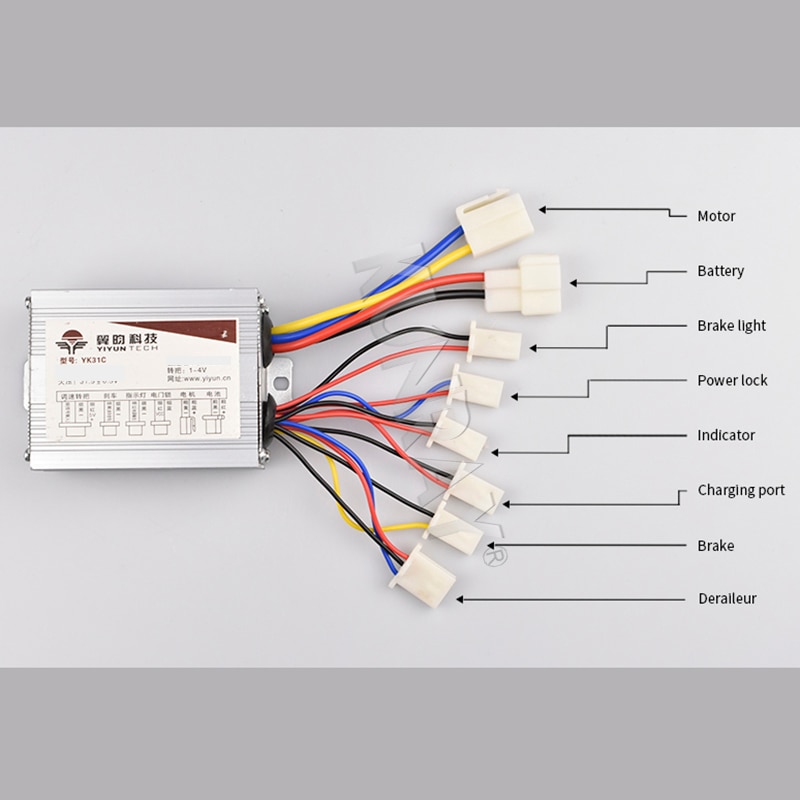 Yiyun 36v 800w dc borste motor controller elektrisk cykel cykel fordon matcha motor bicicleta eletrica tillbehör