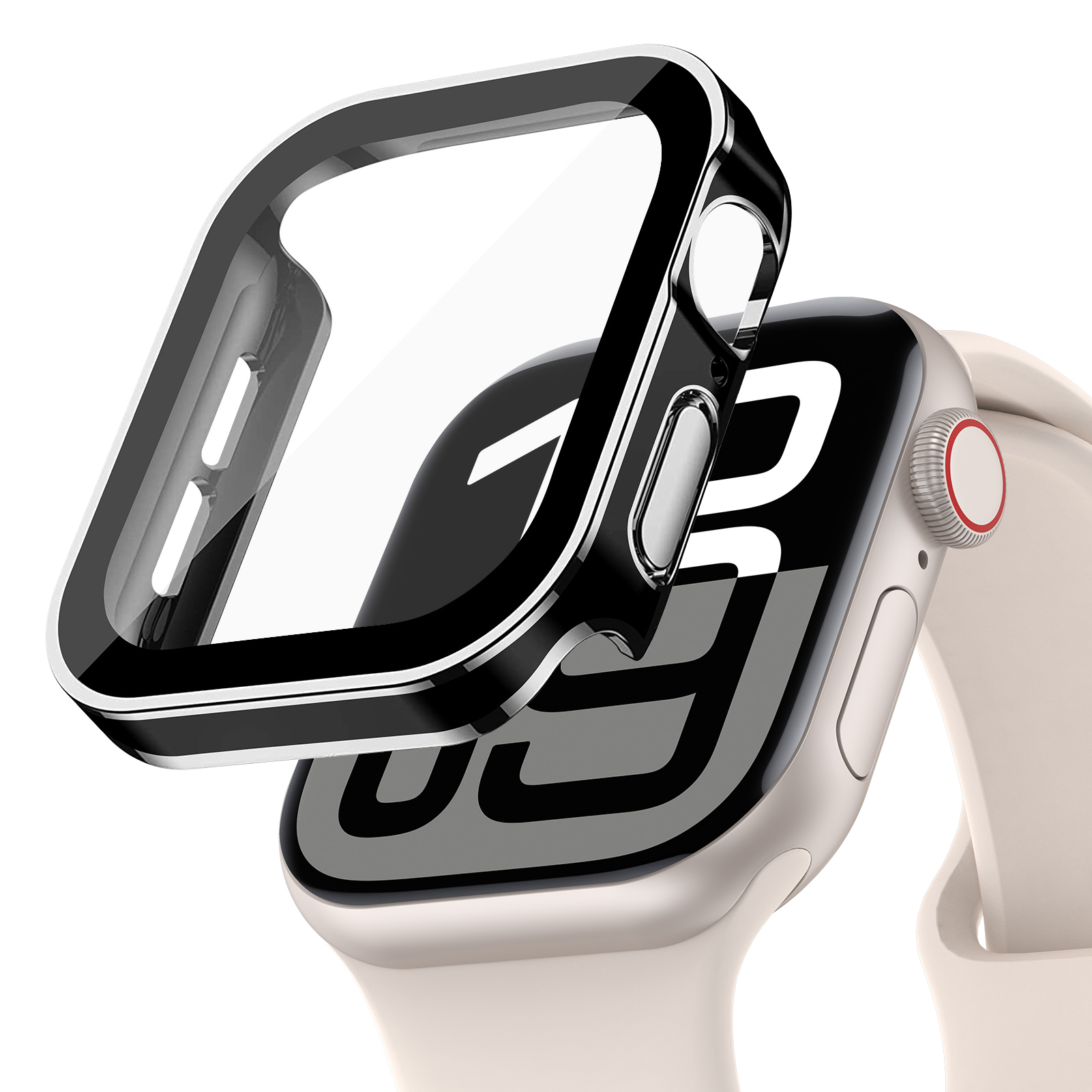 Waterproof Case for Apple Watch 10 46mm 42mm Accessories Straight Edge Screen Protector glass+Cover iWatch series 10 46 mm 42 mm