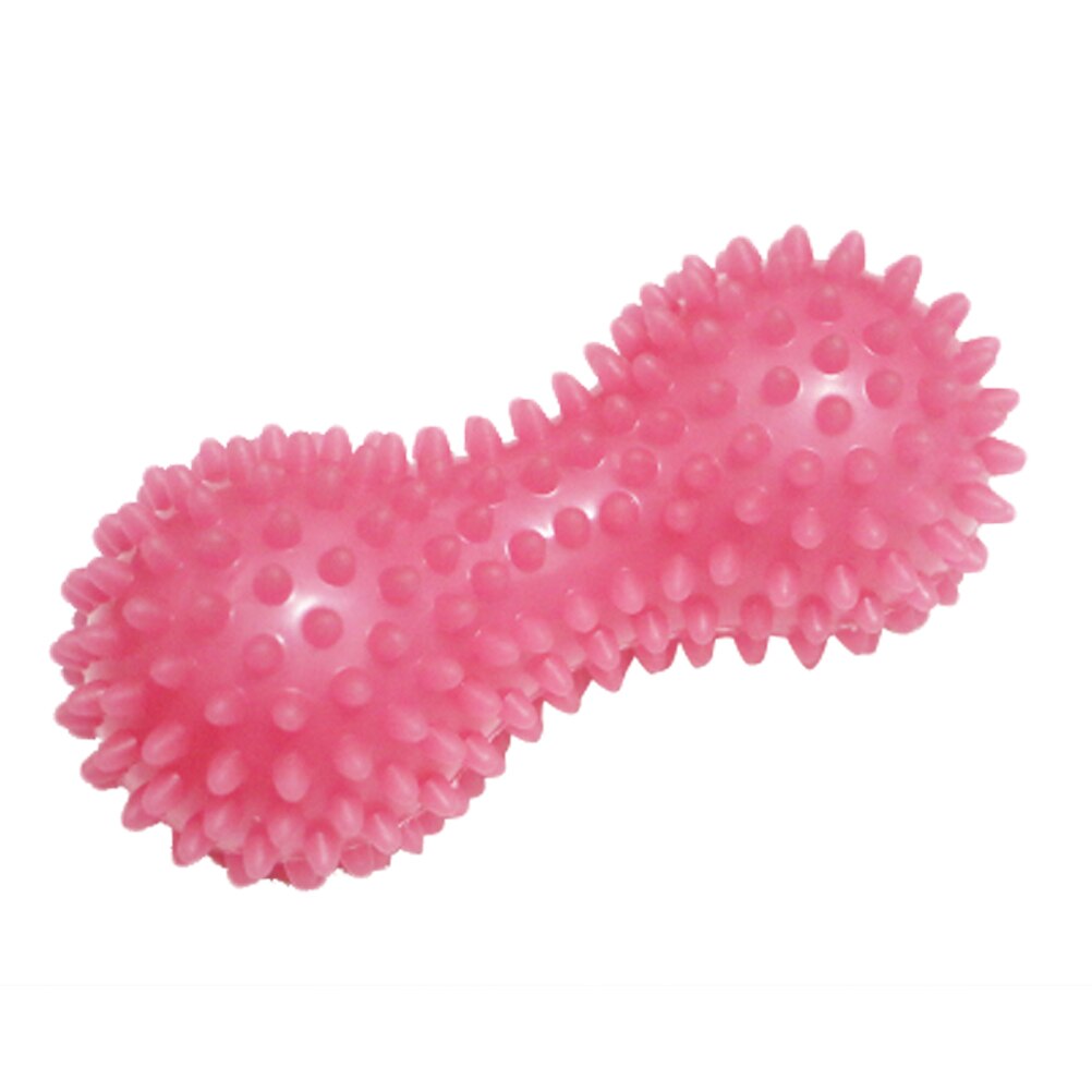 Fotmassasje rulle peanøtt dobbel lacrosse piggete ball myofascial baller for plantar fasciitis mobilitet treningsutstyr: Rosa