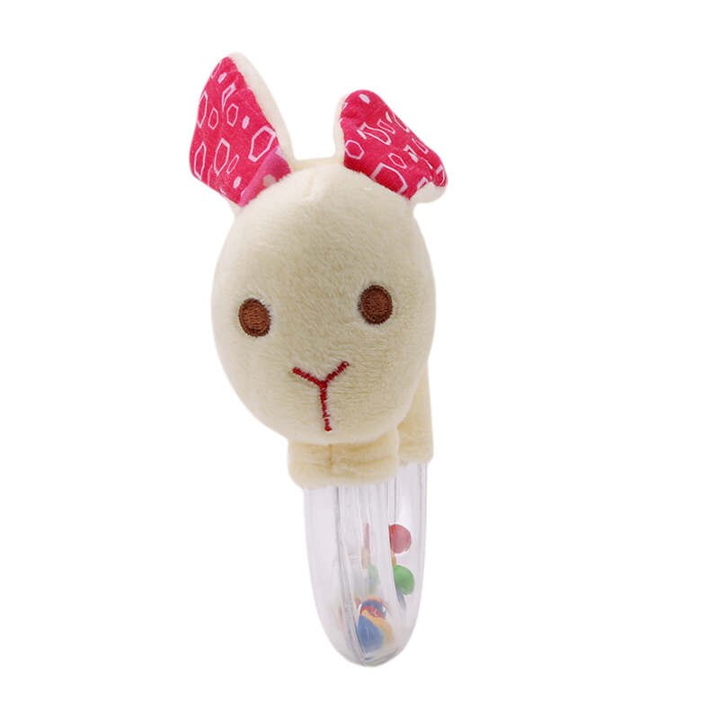 Nowe nowe zwierzę dziecko pluszowa zabawka kot/szczeniak/słoń/królik/niedźwiedź/małrocznie grzechotka dziecko słuchanie chwyt sensoryczny dzwonek ręczny zaspokoić prezent: królik