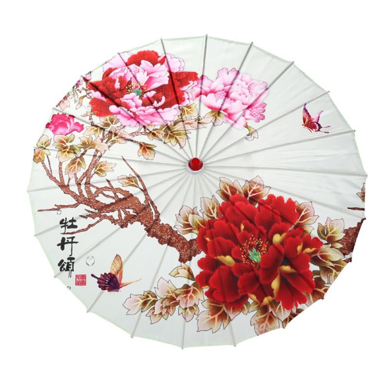 Chinese Silk Cloth Umbrella Landscape Painting Parasol Decorative Oil Paper Umbrella For Classical Cheongsam 2 2 2 2 2: 10