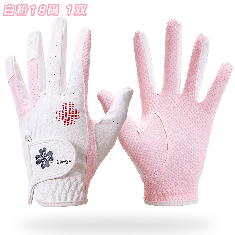 Women's golf gloves Korean anti slip gloves palm silicone particles left and right hands: 5