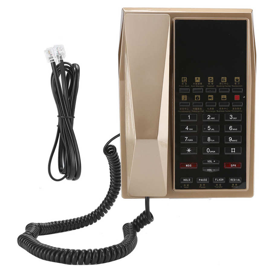 ACE 8901 Household Office Work Fixed Telephone Landline Communications Equipment: gold