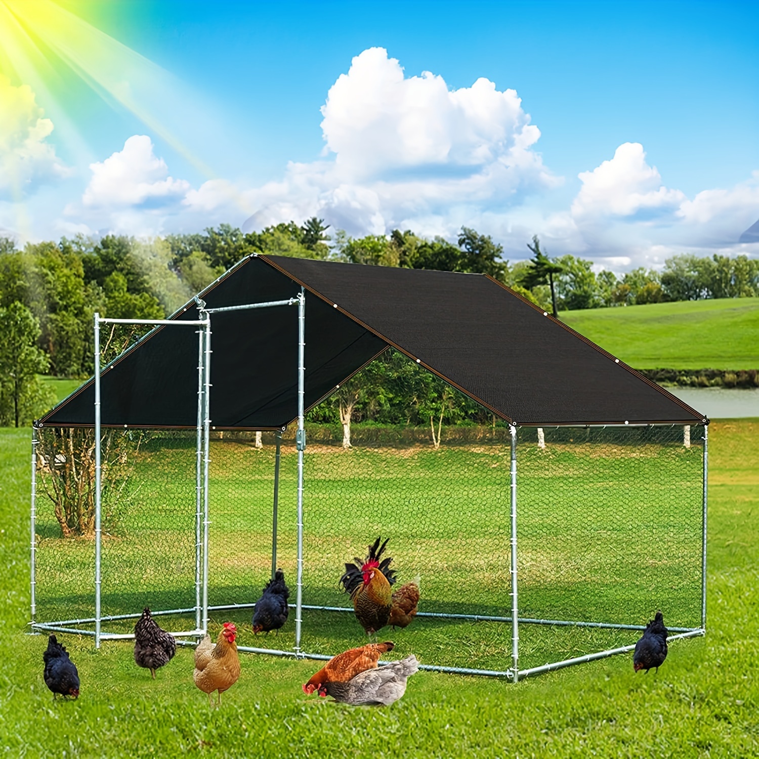 Protector solar de tela de sombra negra, cubierta de malla con borde atado con ojales, red solar para pérgola, plantas, invernadero, jardines, Patio, dosel