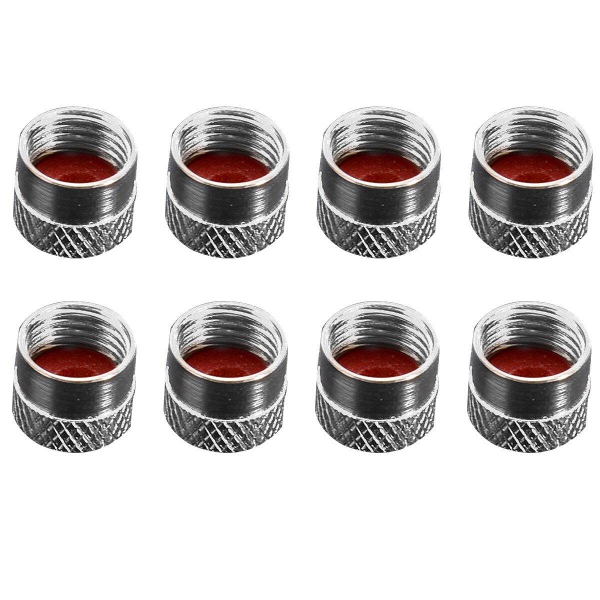 8 Stks/set 8Mm Ventieldopjes Metal Korte Pakking Premium Tire Valve Cap Cover Auto Wiel Banden Kleppen Tyre Stem air Caps