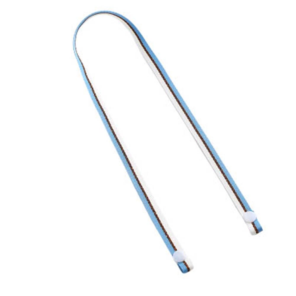 Soporte para mascarillas, 5 uds., Bandanas de cadena para rostro, correa de longitud ajustable, cómodo alrededor del descanso del cuello, protector de orejas: Blue and white