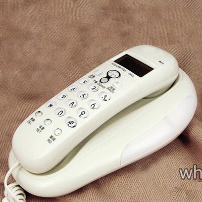 Retro home mini fixed Telephones hang up flatwise on Hanging landline Phone Wall Mounted Backlight Fixe Telefonos De bedroom