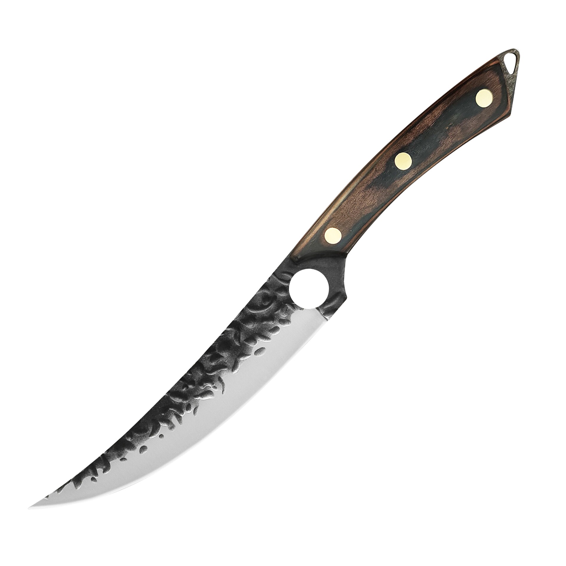 6Inch Professionele Gesmeed Uitbenen Mes Rvs Mes Keuken Snijden Messen Chef Slager Hakmes Fruit Mes: 1 knife