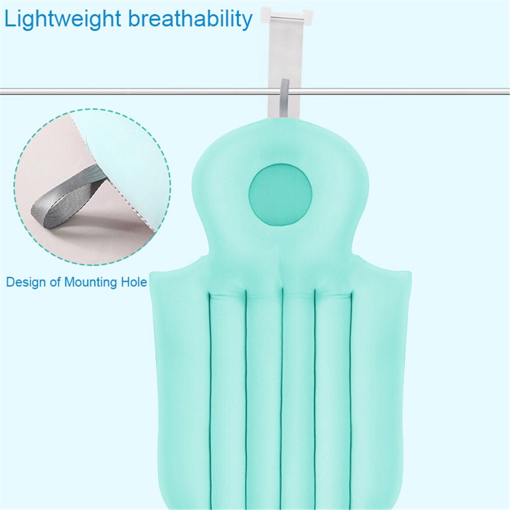 Cojín de bañera plegable para adultos, almohada de descanso para la cabeza de SPA, almohadilla de baño para bebé, cama de baño antideslizante para cuello y espalda, almohada de bañera para relajarse