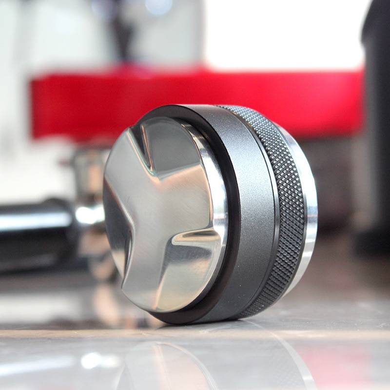 51/53/58mm tasseurs à expresso, tasseur à café double face , 3 pentes inclinées et base plate, outil de nivellement en acier inoxydable massif non revêtu