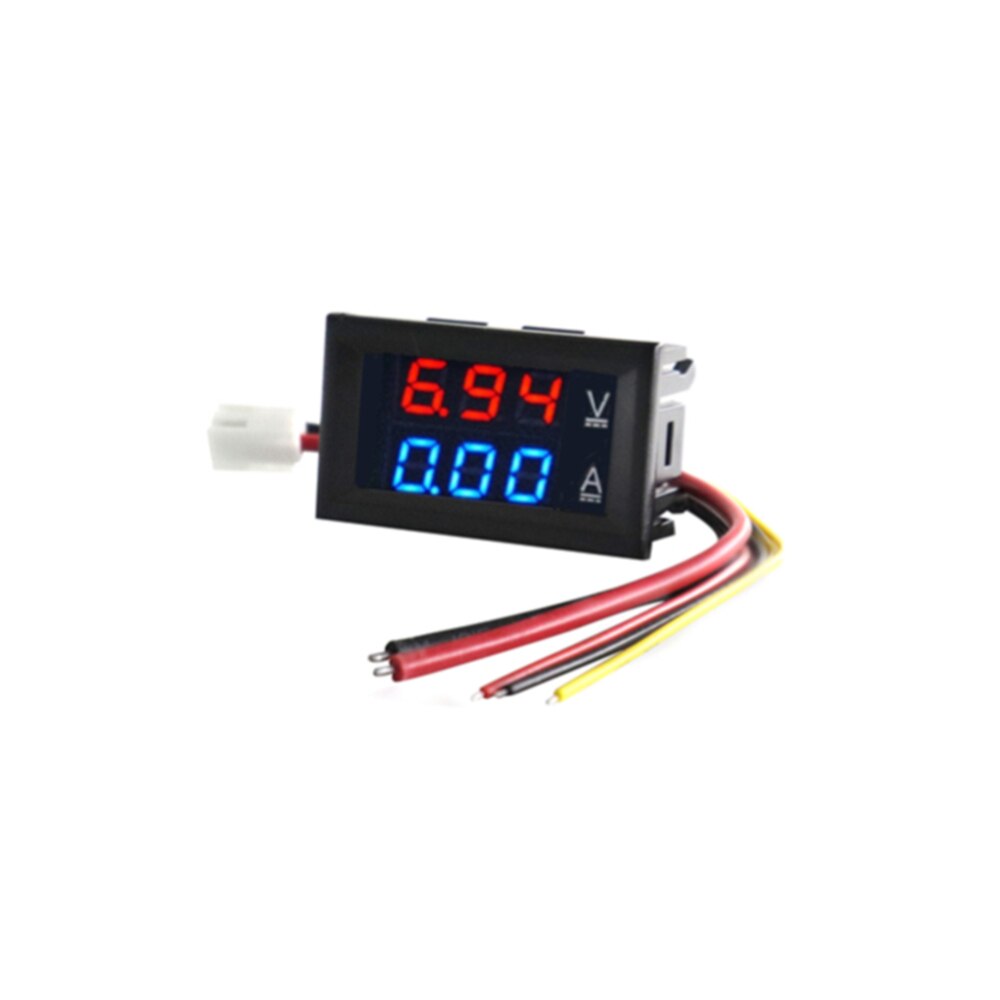 DC 100V 10A Voltmeter Ammeter Blue + Red LED Amp Dual Digital Volt Meter Gauge: RED-BLUE