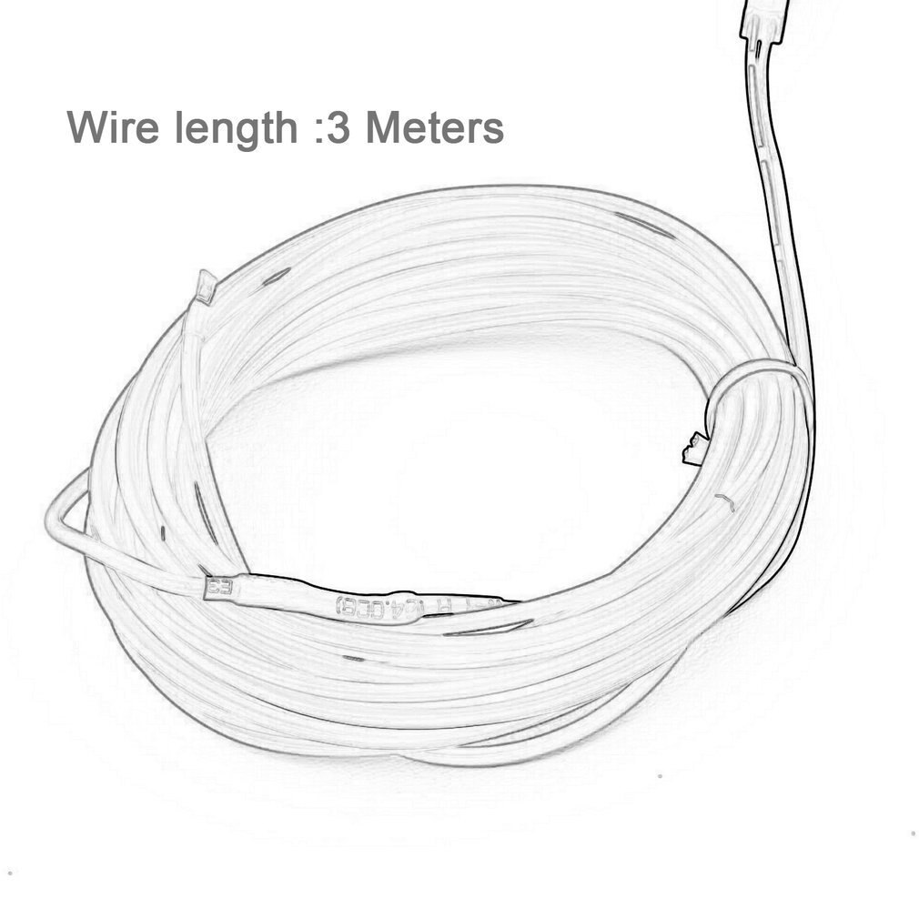 Flexible EL Wire Tube Rope Battery Powered Flexible Neon Light Car Party Wedding Decor With Controller LED Light