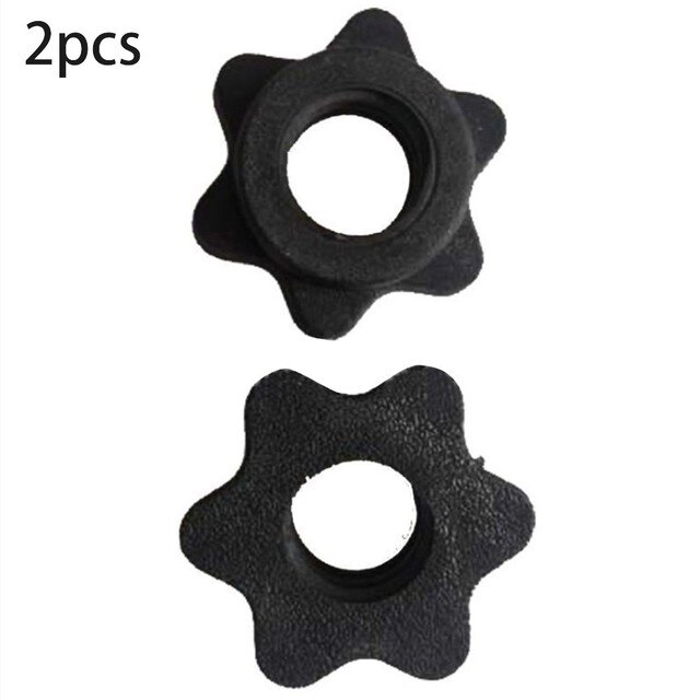 Barbell Bar Dumbbell Bar Lock Bodybuilding Dumbbell Nut Fitness Hexagon Plastic Quick Remove Weight Lifting: black