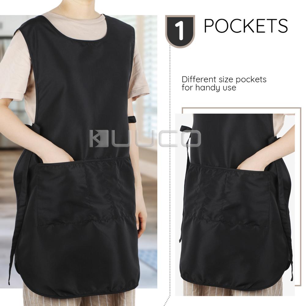 Hairdresser Apron Stylist Smock with 4 Pocket 6.5 inches Back-covered Adjustable Cosmetology SPA Salon Uniform