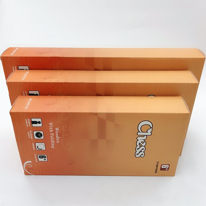 Magnetic Solid Wood Folding Chess Board Panel Wooden Printing Tablero Ajedrez Profesional Entertainment Checkers & Chess