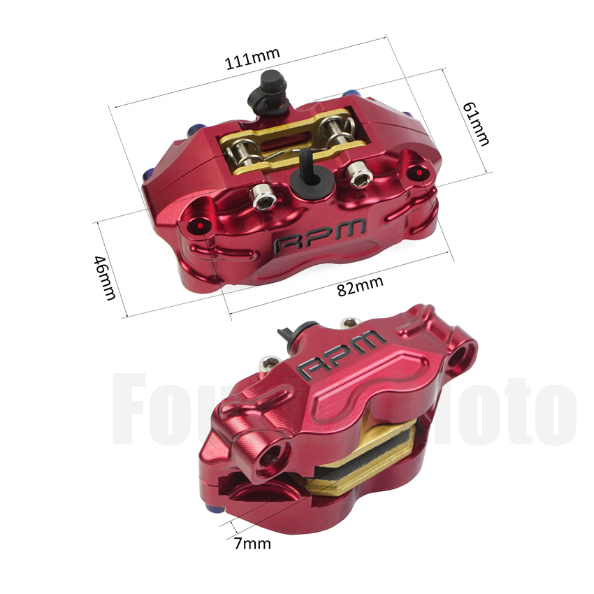 Tarcza hamulcowa motocykla 200mm 220mm przód tył 4 tłok montaż promieniowy 82mm RPM dla skutera Rsz Jog Dirt pitbike GROM