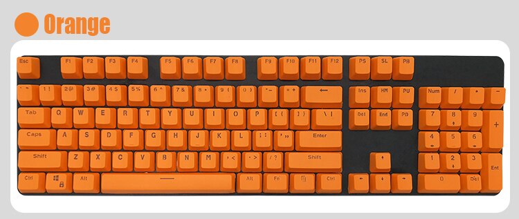 PBT w języku angielskim Languag108 Keyscaps klucze różnorodność kolorów wyborów dla Cherry klawiatura mechaniczna mx nakładka na klucz przełączniki: orange PBT