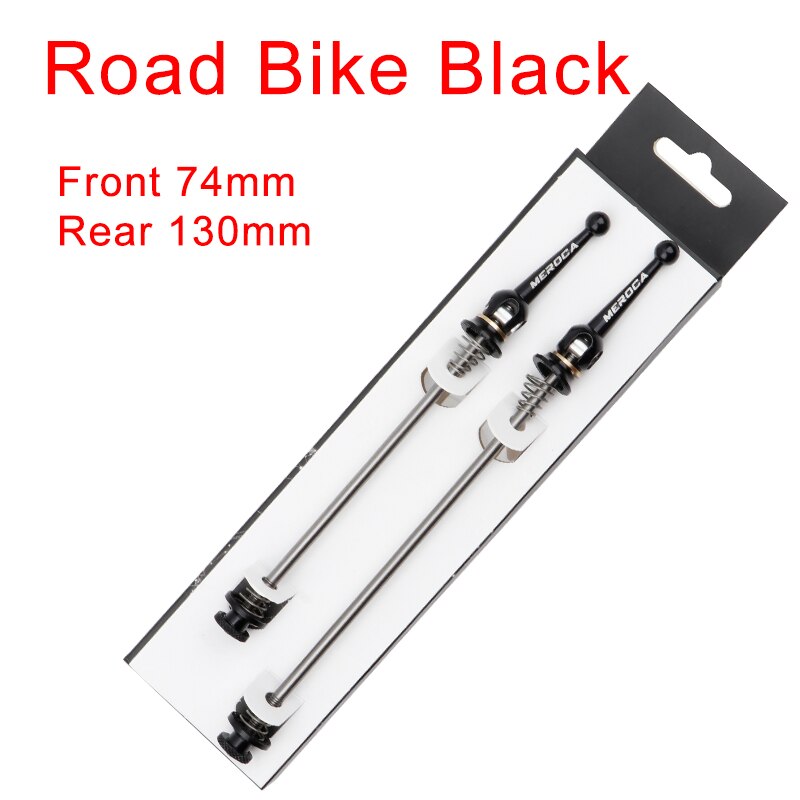 MEROCA 1 Pair MTB Quick Release Skewer is suitable for mountain bike Road bike Quick Release MTB hub quick release parts: Road Black
