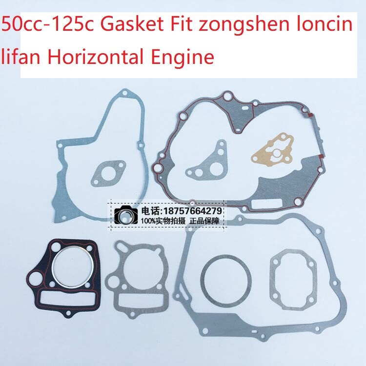 50cc Motor Pakking 110cc 125cc Zongshen Loncin Lifan 70cc 90cc Dirt Pit Bike Aap Kayo Motorfiets Cilinder 52.4Mm 54mm Pakking