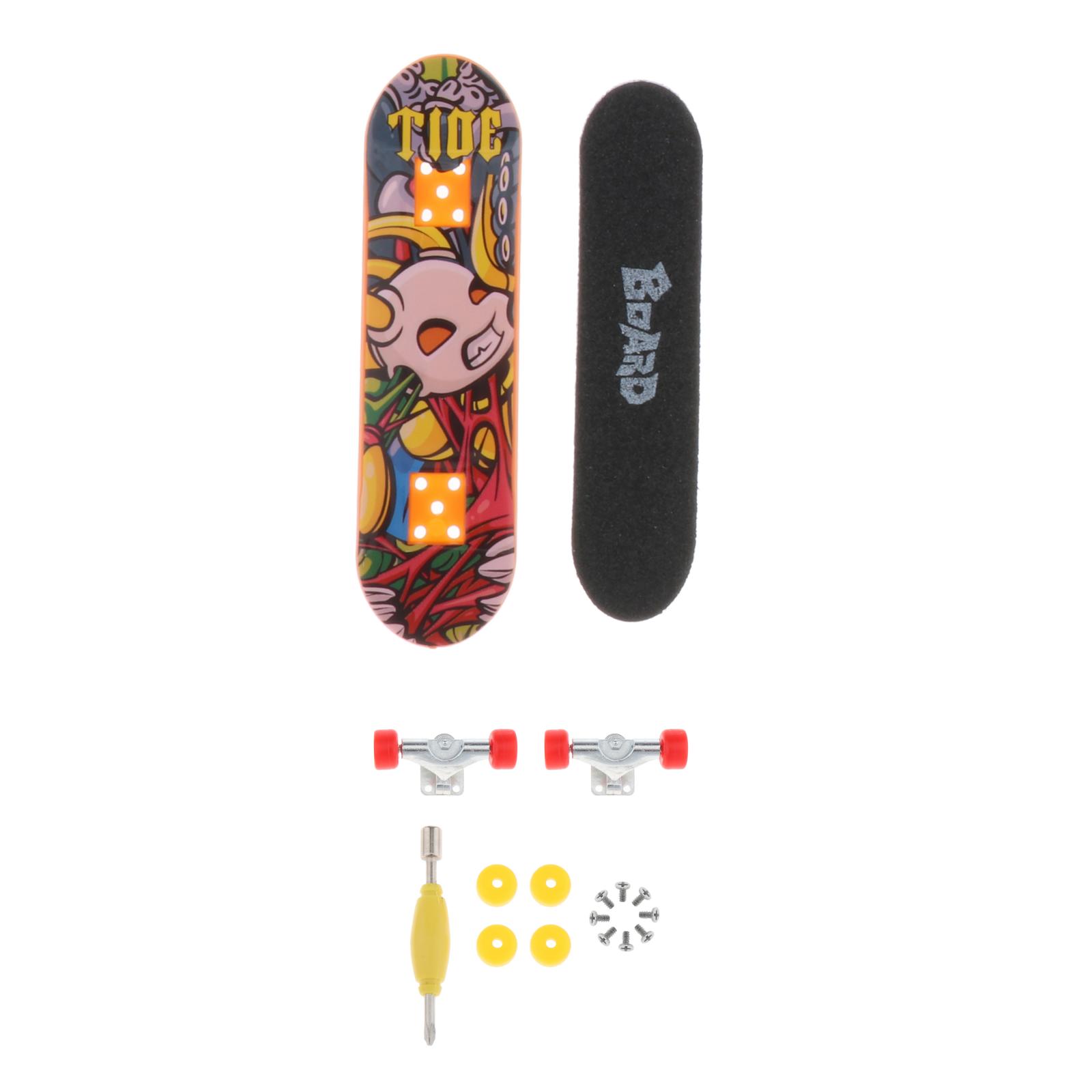 Mini Finger Toy Skateboards, Children Teens Adults Fingerboard Perfect Fidget Toy for Kids with Repair Tools