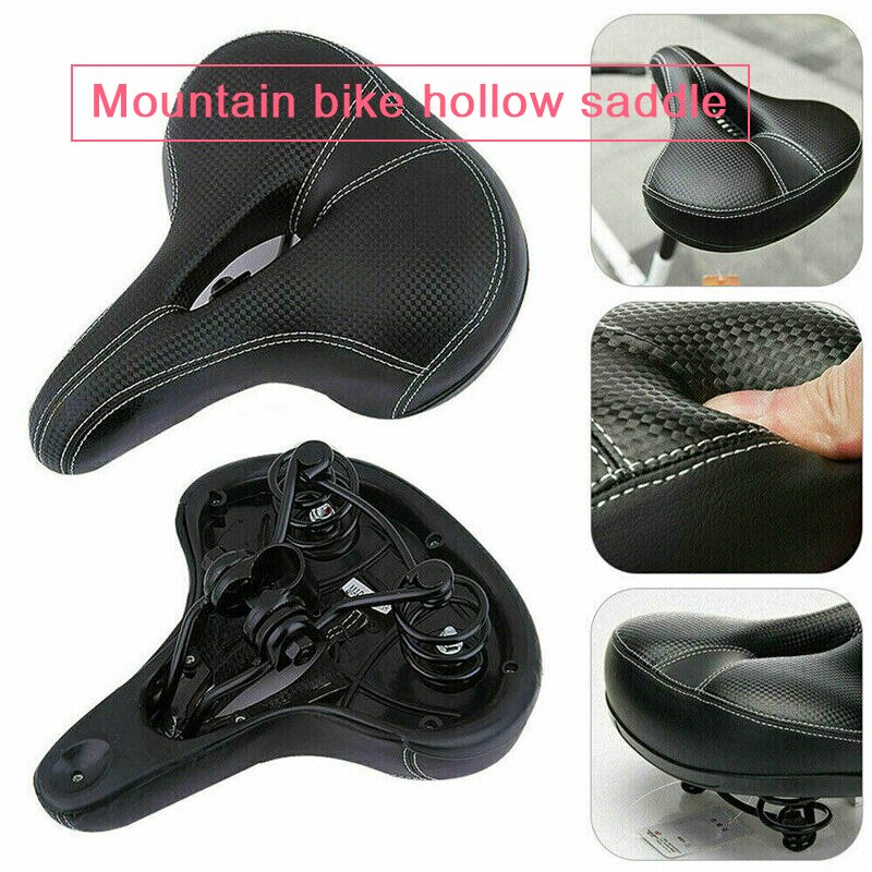 Universale Della Bicicletta Della Sella Dual-primavera in Bicicletta Grande Bum Sedile Morbido e Comfort Larga Sella Pad Ciclismo Cuscino Parti di Biciclette