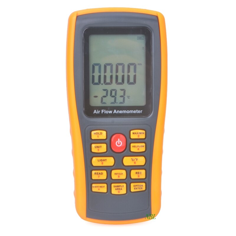 GM8902 Wind Meter Luchtstroom Tester Lucht Temperatuur Meter Draagbare Handheld Anemometer Met USB Interface