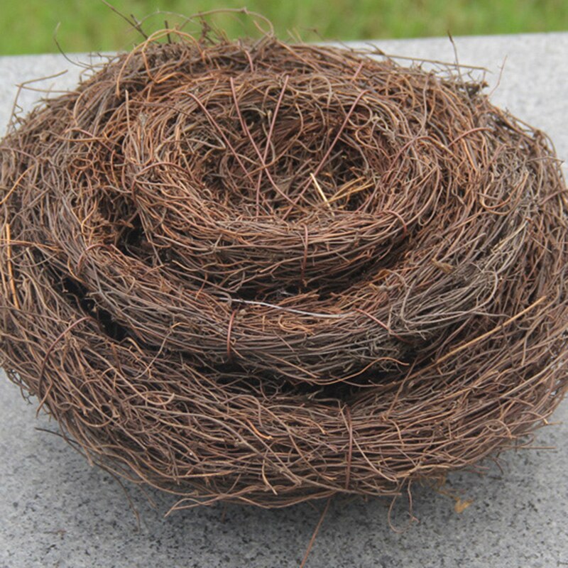 Nid d&#39;oiseau en rotin artificiel, 7 tailles, porte-œufs pour la maison, cage à oiseaux faite à la main, décor de fenêtre de pâques, panier de rangement d&#39;œufs pour maison d&#39;oiseaux