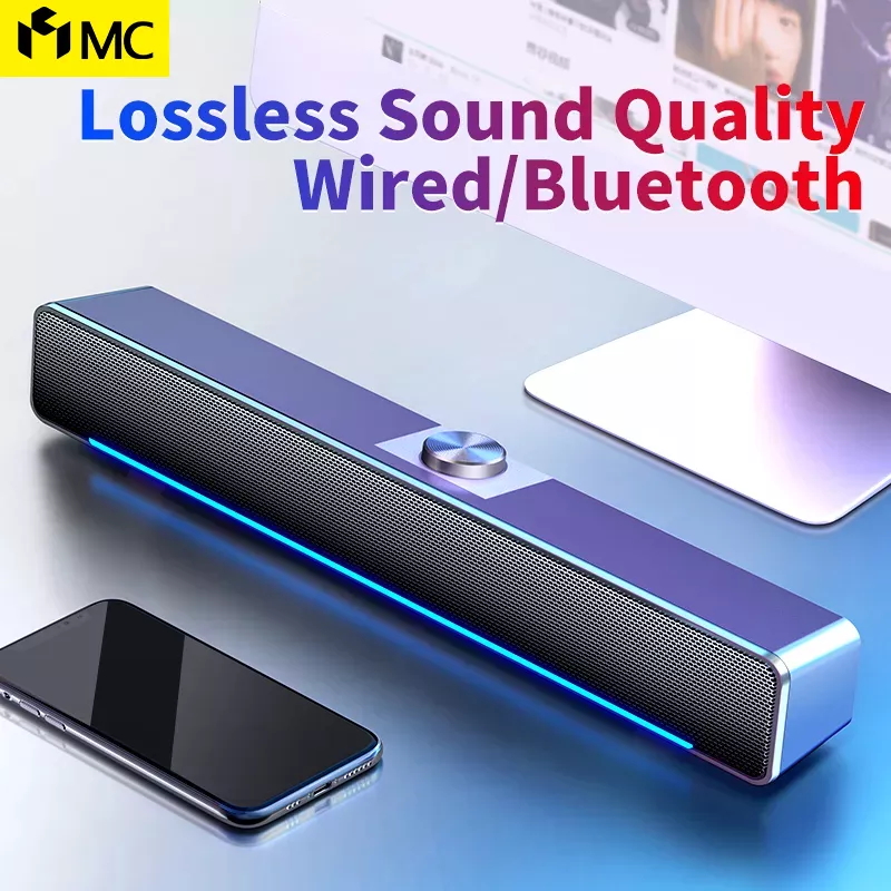 MC Computer Speaker Stereo Sound subwoofer Speaker 3.5mm Aux For Macbook Laptop Notebook PC Music Player Loudspeaker