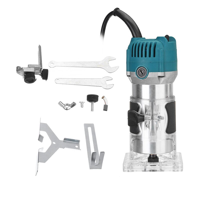 220V 3000W Wood Electric Hand Trimmer Woodworking Engraving Slotting Trimming Hand Carving Machine Wood Router Joiners Set
