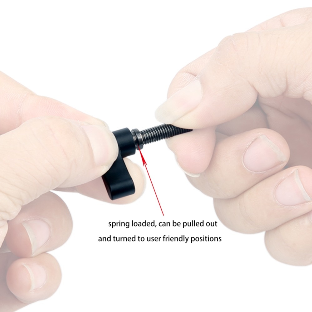 NICEYRIG-tornillo de mano m5, accesorio de aleación de aluminio con arandela, jaula de cámara, equipo (10 piezas por paquete)