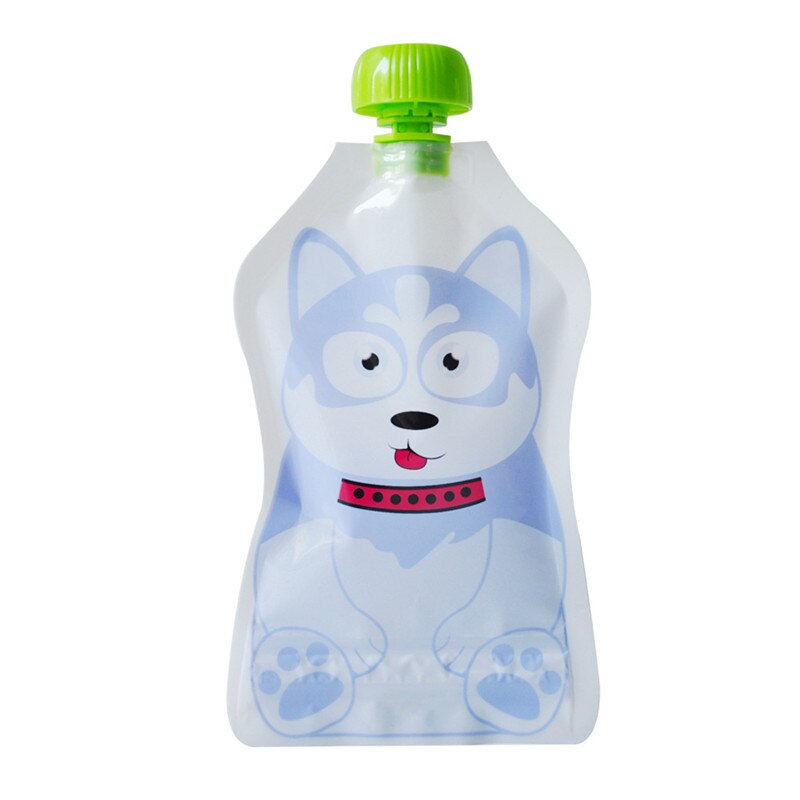 150ml Baby Nette Lebensmittel Lagerung Beutel Tragbare BPA-Frei Wiederverwendbaren Versiegelt Ergänzende Lebensmittel Beutel Hausgemachte Püree Zellstoff Lagerung tasche: Husky