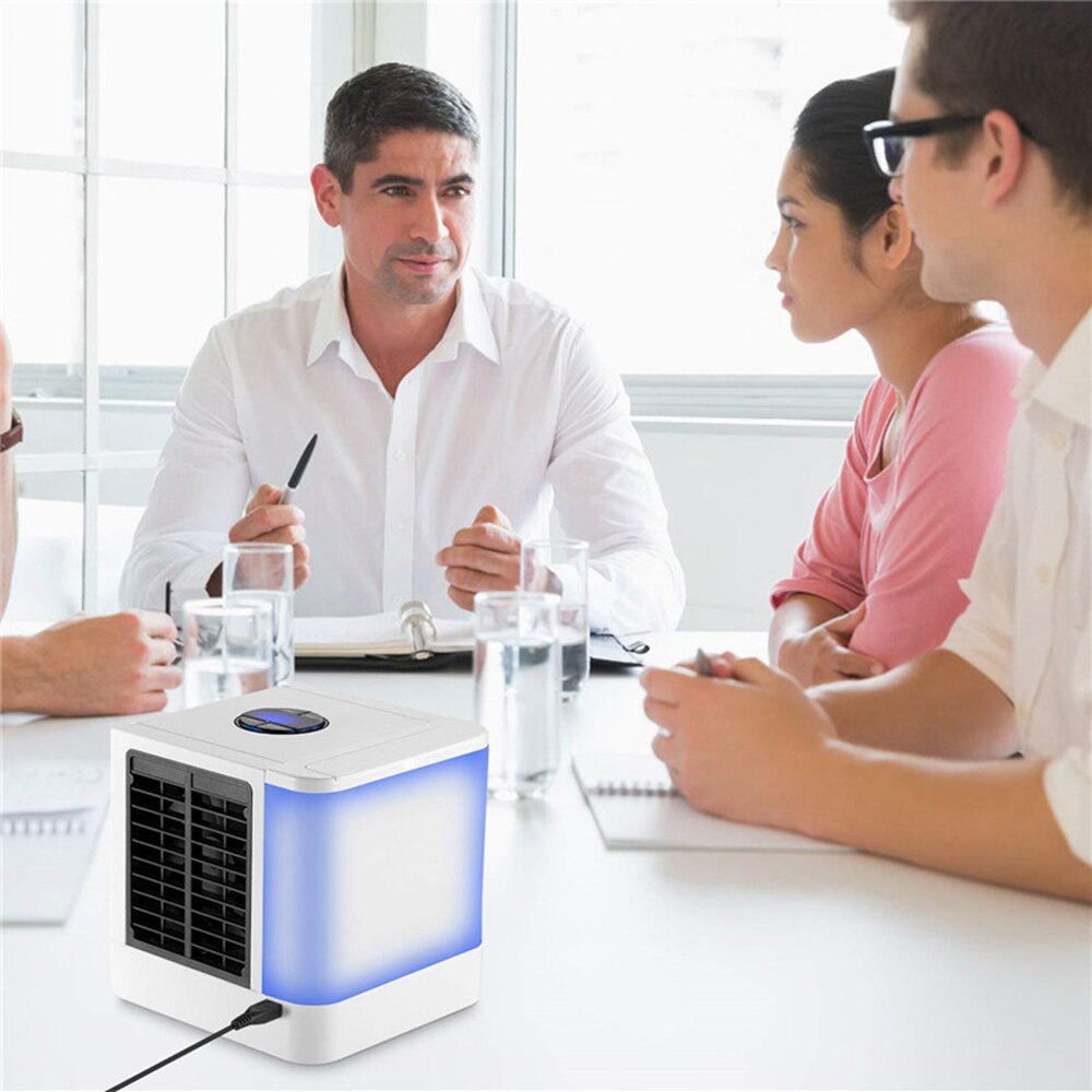 Portable Digital Air Conditioner Fan Convenient Mini Air Cooler Personal Space Easy Cool Purifies Humidifier Air Cooling Fan