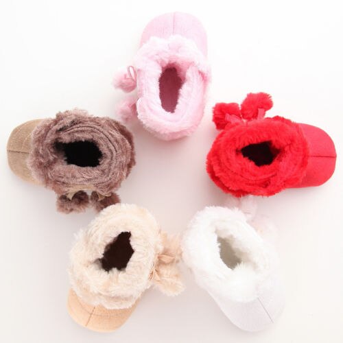 Haar Bal Zuigeling Baby Meisje Kwastje Crib Peuter Winter Sandalen Schoenen 0-18 m